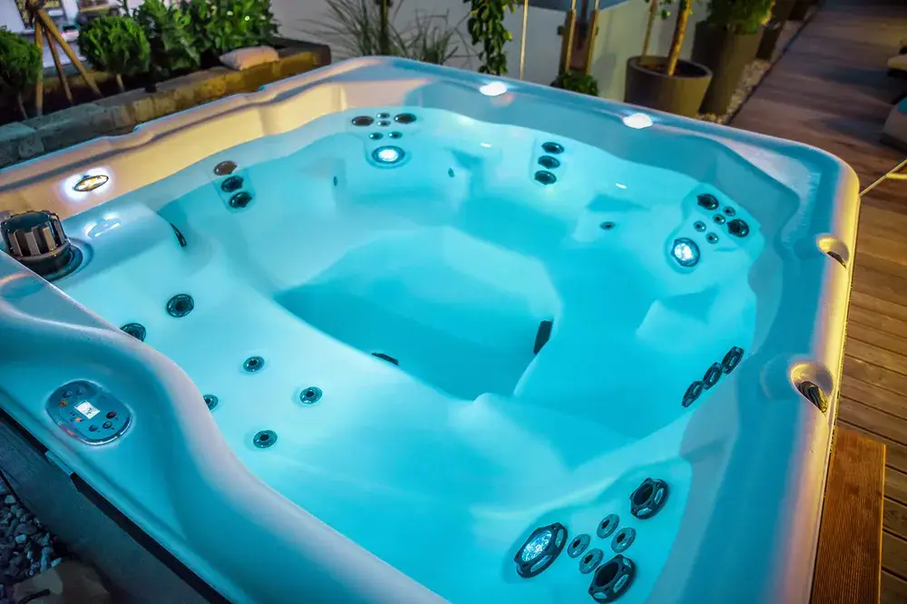 backyard hot tub installation, after shopping different hot tub sizes
